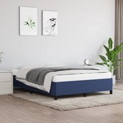 vidaXL Bedframe stof blauw 140x190 cm