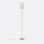Vloerlamp in messing en geribbeld glas, Danny