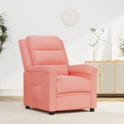 vidaXL Fauteuil verstelbaar fluweel roze