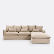 Hoes voor hoekbank, dik linnen, Odna