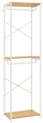 vidaXL Kledingkast 60x40x213 cm metaal spaanplaat wit en eikenkleurig