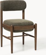 Gestoffeerde eettafelstoel Imara van eikenhout