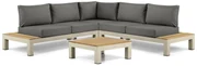 Loungeset 5 personen Aluminium/Teak Taupe Lifestyle Garden Furniture Vittoria