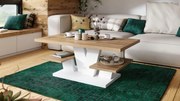 Mazzoni VIVA MAT Votan eik/Wit - MODERNE KOFFIE TAFEL MET SCHAPPEN