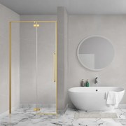 Aqua Vista Oria Linea nisdeur - 130x200cm - incl. montageset - Geborsteld goud SW1186303/SW1186316