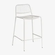 Set Van 2 Elton Stapelbare Hoge Krukken Gardenia Wit & ↑65 Cm - Sklum