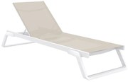 Siesta Exclusive Ligbed - Tropic - Wit/Taupe - Kunststof - Stapelbaar - Siesta