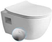 Bruckner Luna randloos hangend toilet met tornado flush wit glans