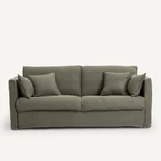 Omvormbare bank in stonewashed dik linnen, Camille