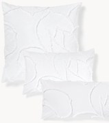 Perkalkatoenen kussenhoes Madeline met getufte decoratie