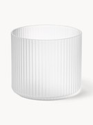 Mondgeblazen waterglazen Ripple met groefreliëf, 4-delig