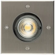 Grondspot LED Ø11 Vierkant RVS met dag en nacht sensor