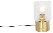 Art Deco tafellamp goud met glas - Laura Art Deco E27 rond Binnenverlichting Lamp