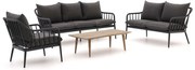 Stoel-bank loungeset Manifesto | 6 personen | Loungeset Grijs/Old Teak Greywash | Aluminium | Kees Smit Tuinmeubelen