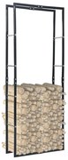 vidaXL Haardhoutrek 80x25x200 cm staal zwart