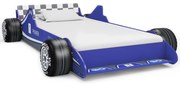 vidaXL Kinderbed raceauto blauw 90x200 cm