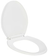 vidaXL Toiletbril soft-close met quick-release ontwerp wit