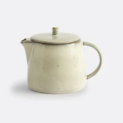 Theepot in reactief geglazuurd aardewerk , Omora