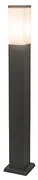 Moderne buitenlamp paal antraciet met opaal 80 cm IP44 - Malios Design, Modern E27 IP44 Buitenverlichting