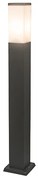 Moderne buitenlamp paal donkergrijs met opaal 80 cm IP44 - Malios
