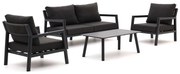 + 10% kassakorting | Stoel-bank loungeset Manifesto | 4 personen | Loungeset Grijs | Aluminium | Kees Smit Tuinmeubelen