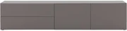 Goossens Excellent Dressoir Monza Zijdeglans, El439ac b = bodemelement 2 deuren vst rechts 2 laden vst links