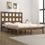 vidaXL Bedframe massief hout honingbruin 120x190 cm 4FT Small Double