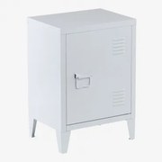 Pohpli Stalen Bijzettafel Met Kastje Gardenia Wit - Sklum