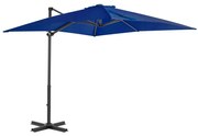 vidaXL Zweefparasol met aluminium paal 250x250 cm azuurblauw