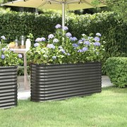 vidaXL Plantenbak 152x40x68 cm gepoedercoat staal antracietkleurig