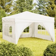 vidaXL Partytent inklapbaar met zijwanden 3x3 m crèmekleurig