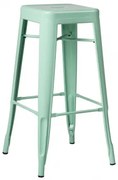 Stapelbare Hoge Kruk Van Staal Lix Groen – Mint & ↑75 Cm - Sklum