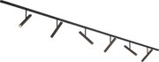 Modern railsysteem zwart met 6 spots donker brons 1-fase - Slimline Avery