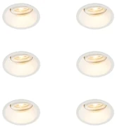 Set van 6 Inbouwspot wit draai- en kantelbaar - Alloy GU10 Binnenverlichting Lamp