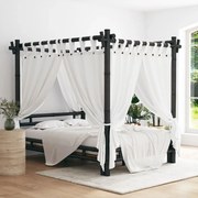 vidaXL Hemelbed 140x200 cm bamboe donkerbruin