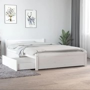 vidaXL Bedframe met lades wit 120x190 cm 4FT Small Double