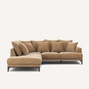 Hoekbank in stonewashed fluweel, ARMENTO