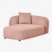 Linker Chaise Longue Voor Modulaire Bank In Chenille Coco Stof Chenille Roze – Kwarts - Sklum