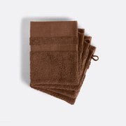 Set van 4 washandjes in gekamd katoen 600g/m2, Kheops