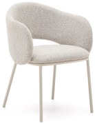 Kave Home Maina Design Eetkamerstoel Chenille Beige
