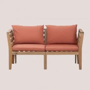 Filips 2-delige Modulaire Tuinbank Met Armleuningen In Acaciahout Terracota - Sklum