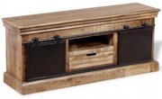 vidaXL Tv-meubel met 2 schuifdeuren 110x30x45 cm massief mangohout