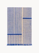 Laagpolig vloerkleed Monochrome met franjes, design Folkform