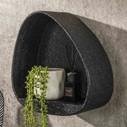 Antraciet Wandschap Organische Vorm - 42x21x45cm.