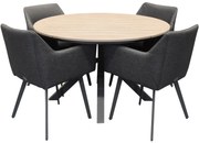 Quincy Sarego dining tuinset 120xH75 cm rond 5 delig polywood
