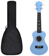 vidaXL Ukuleleset met tas voor kinderen sopraan 21'' blauw