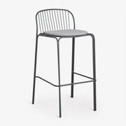 Anerina Hoge Kruk Van Staal Grijs – Grafiet & ↑75 Cm & Zand Grijs - Sklum