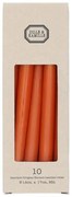 Kaarsjes smal, terra, 17 cm, 10 stuks