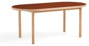 Tafel in fineereik en glas, 6 personen, Evergreen