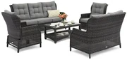 Malaga Coffee 7 antraciet Garden Point luxe technorattan meubelset